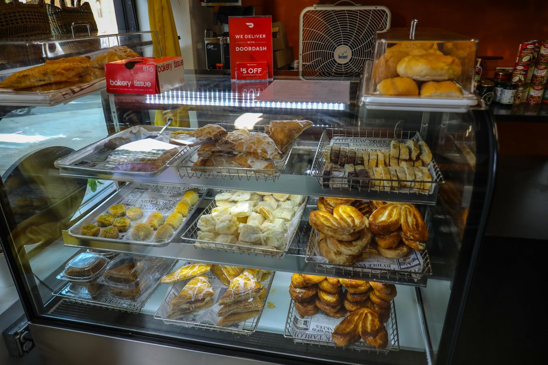 Pastries from nearby Rose and Joe's Italian Bakery